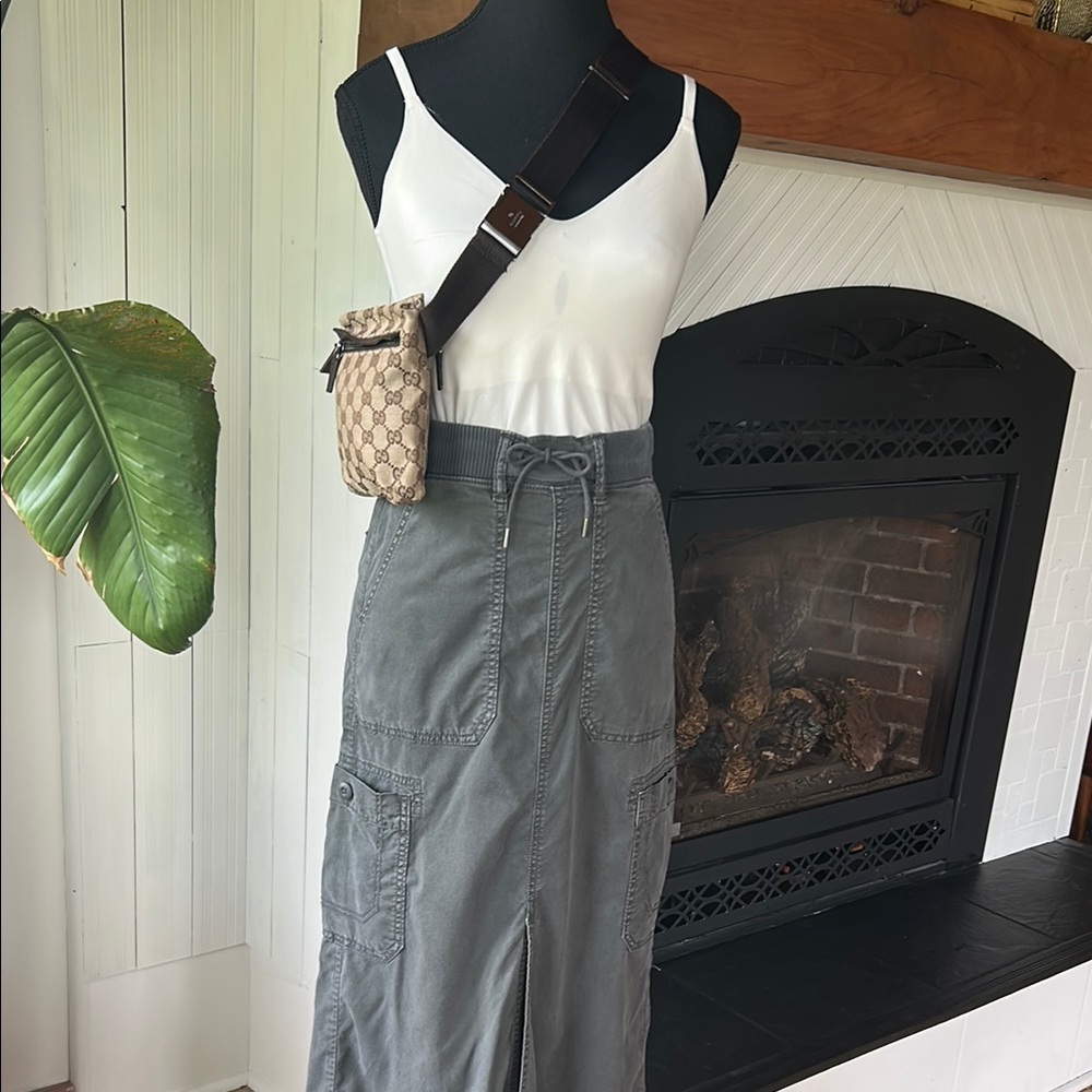 American Eagle Outfitters Gray Maxi Cargo Skirt - Picture 12 of 12